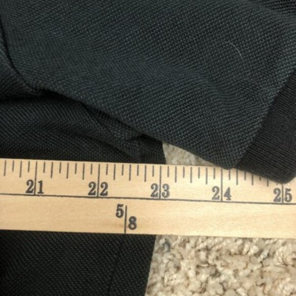 Lacoste Polo Shirt Mens Black Size 7 Short Sleeve Casual Crocodile Logo COLLARED - Picture 6 of 8